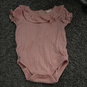 Pink Ruffled Bodysuit One Piece